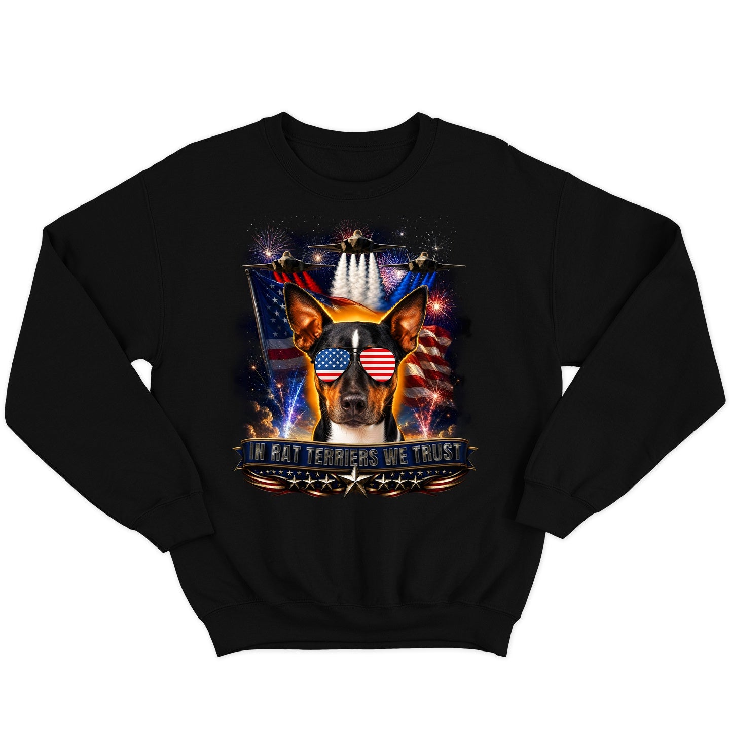 In Rat Terriers We Trust - Crewneck Sweatshirt