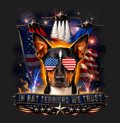 In Rat Terriers We Trust - Women's V-Neck T-Shirt