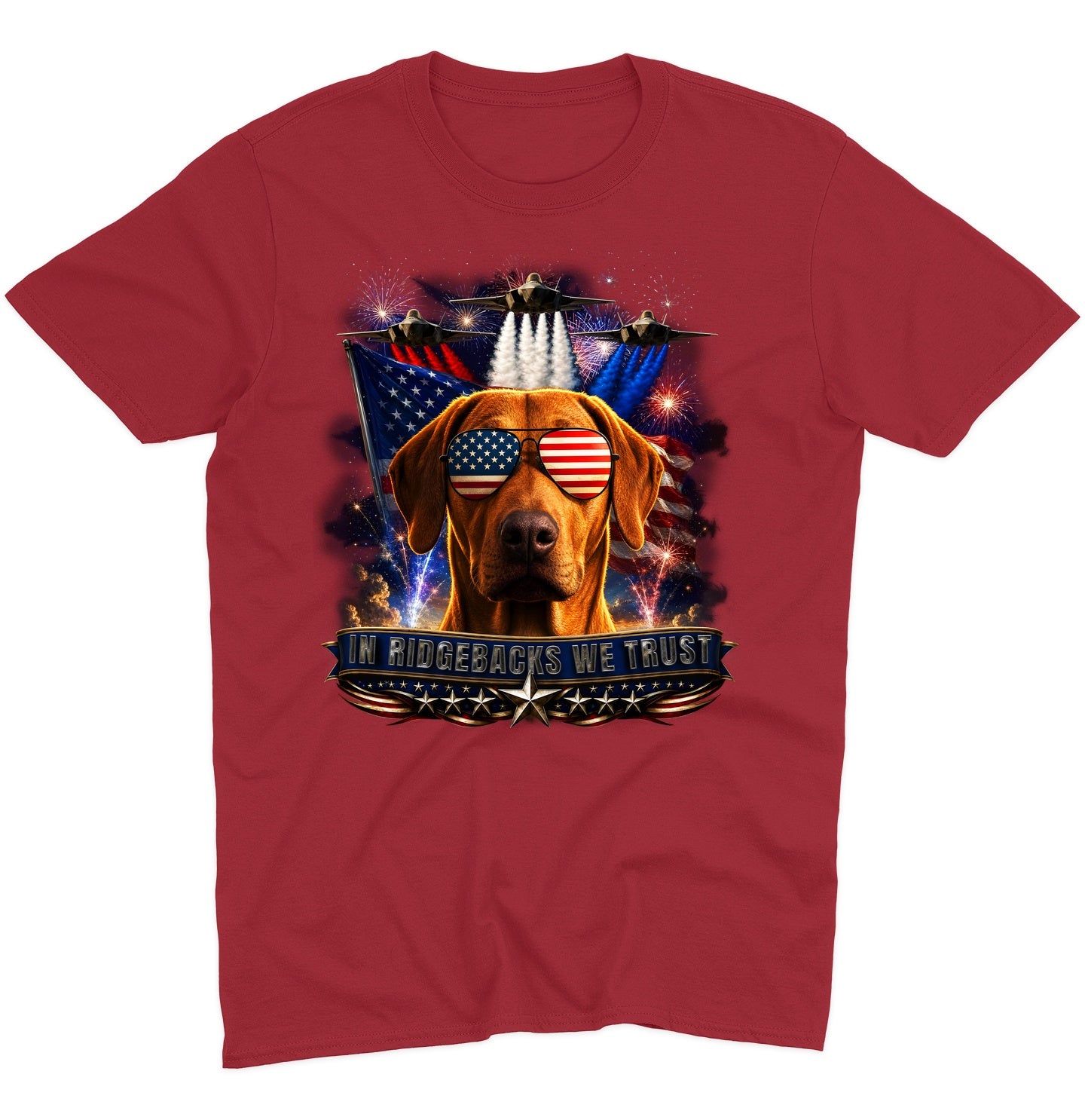 In Rhodesian Ridgebacks We Trust - Adult Unisex T-Shirt