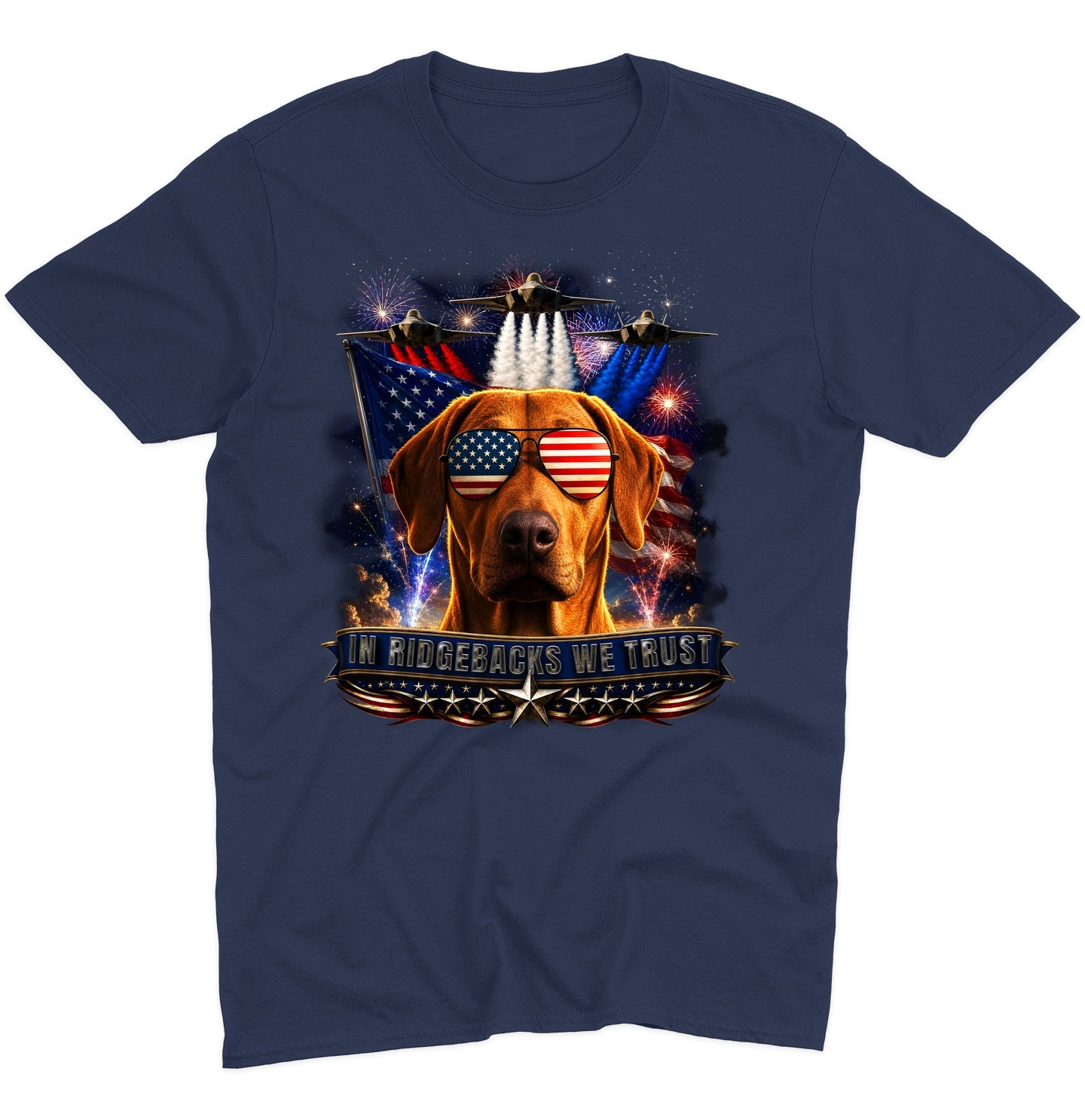 In Rhodesian Ridgebacks We Trust - Adult Unisex T-Shirt
