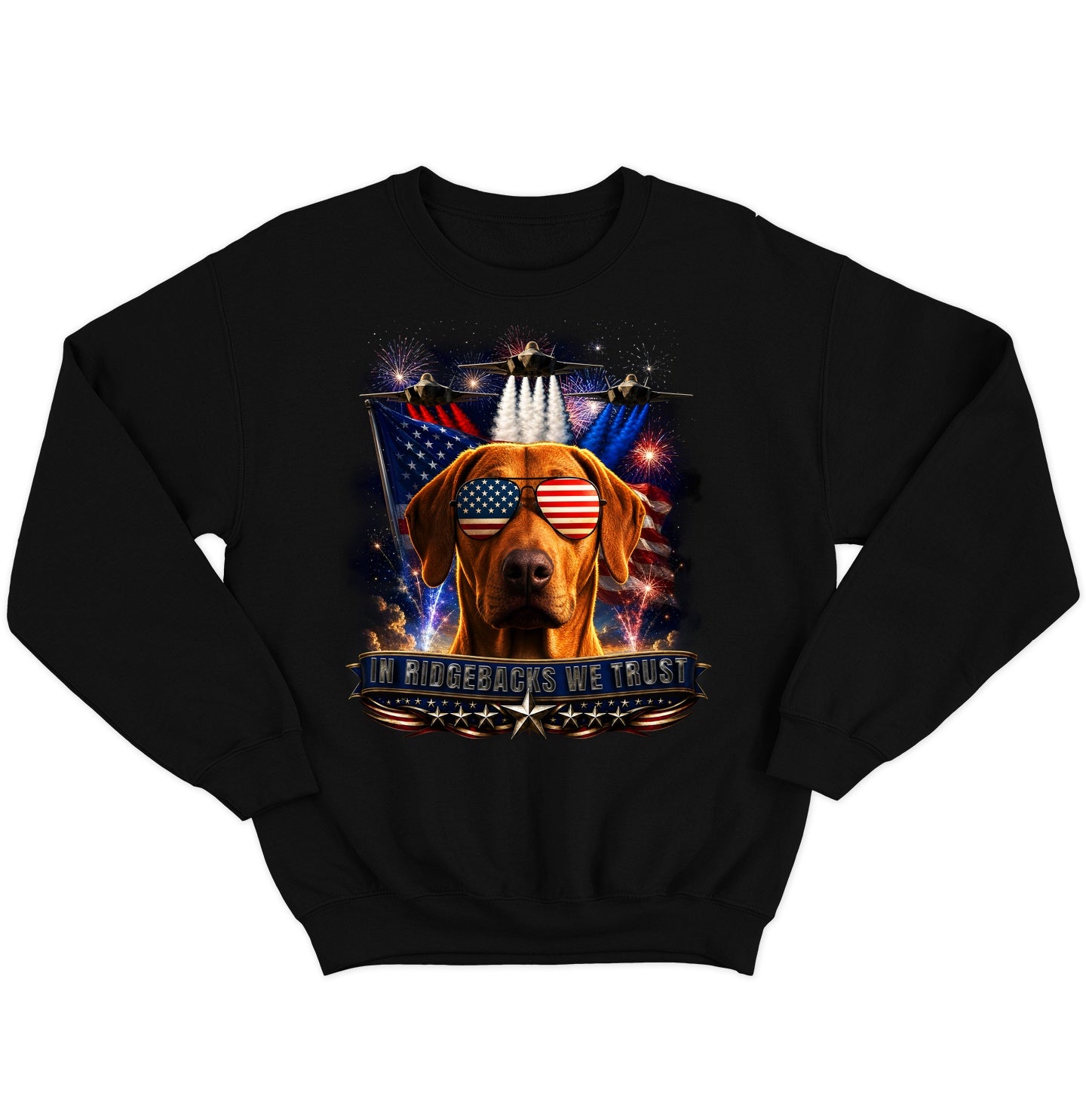 In Rhodesian Ridgebacks We Trust - Crewneck Sweatshirt
