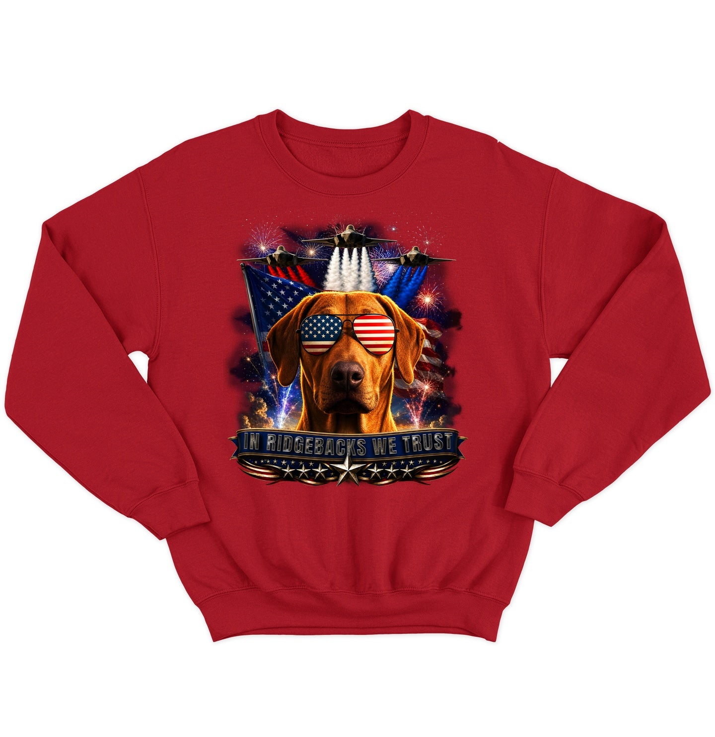 In Rhodesian Ridgebacks We Trust - Crewneck Sweatshirt
