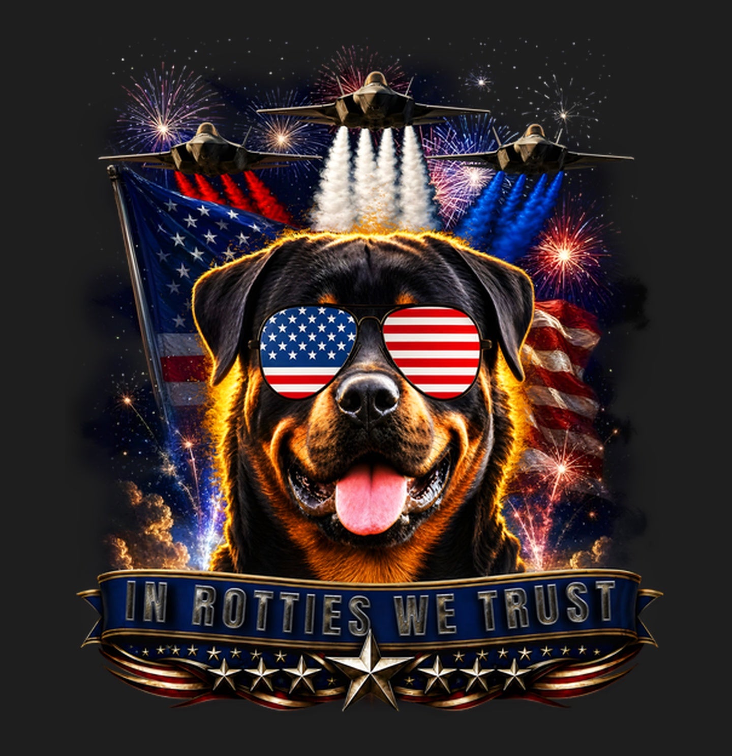 In Rottweilers We Trust - Women's V-Neck T-Shirt