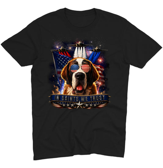In Saint Bernards We Trust - Adult Unisex T-Shirt