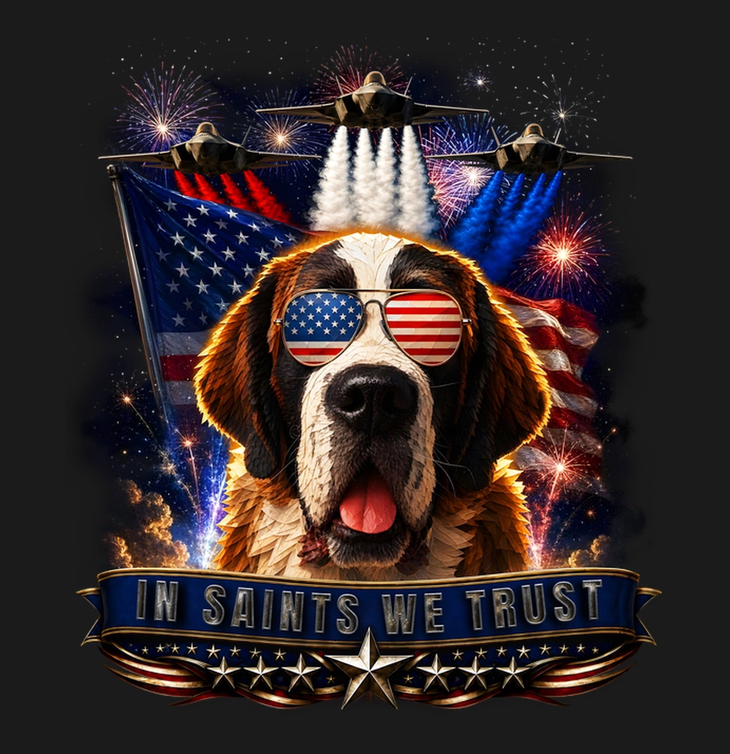 In Saint Bernards We Trust - Adult Unisex T-Shirt