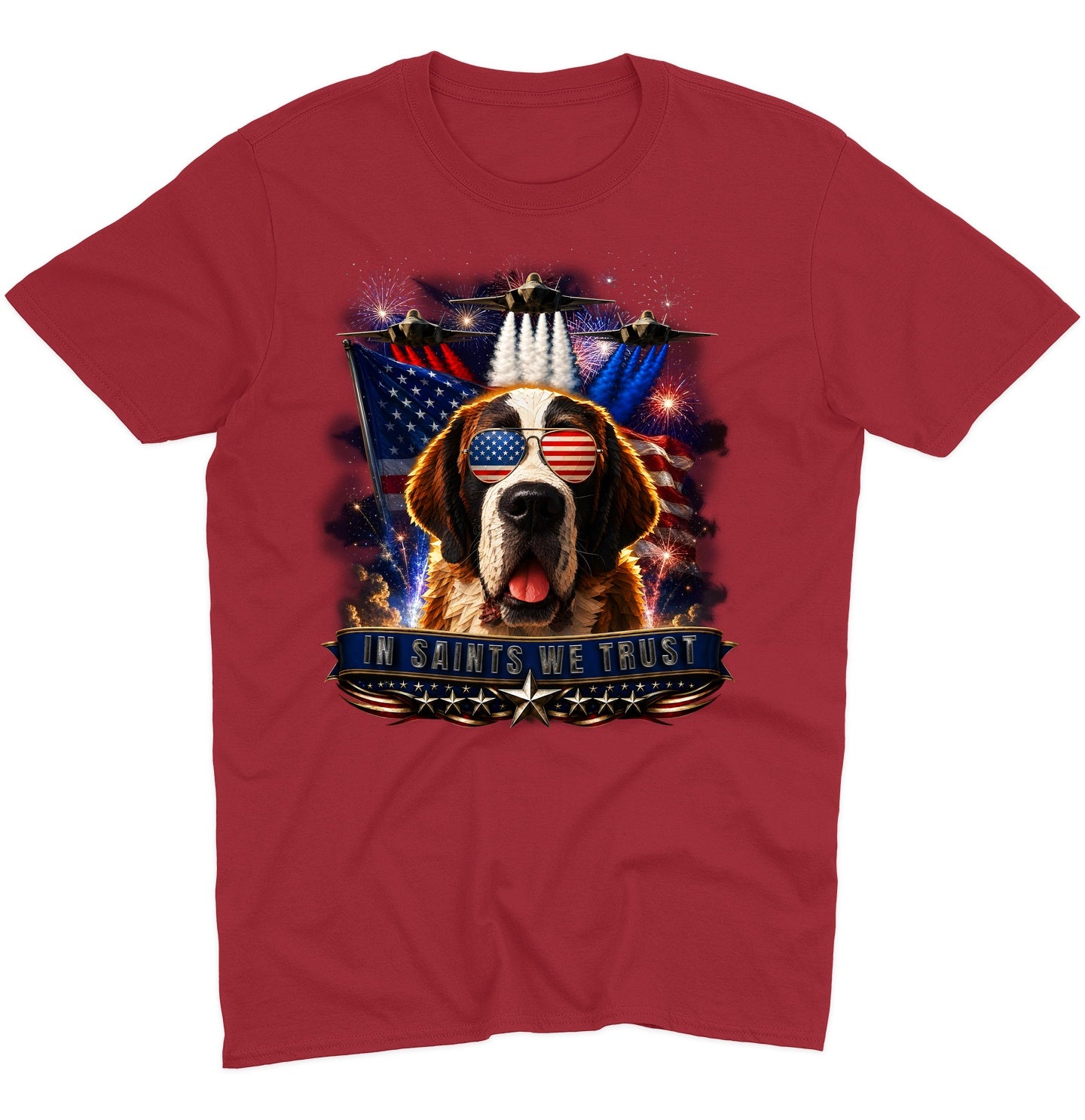 In Saint Bernards We Trust - Adult Unisex T-Shirt