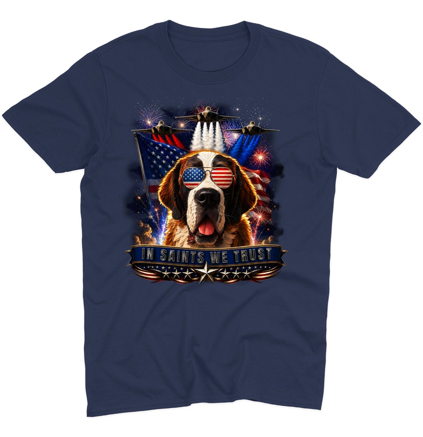 In Saint Bernards We Trust - Adult Unisex T-Shirt