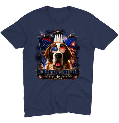 In Saint Bernards We Trust - Adult Unisex T-Shirt