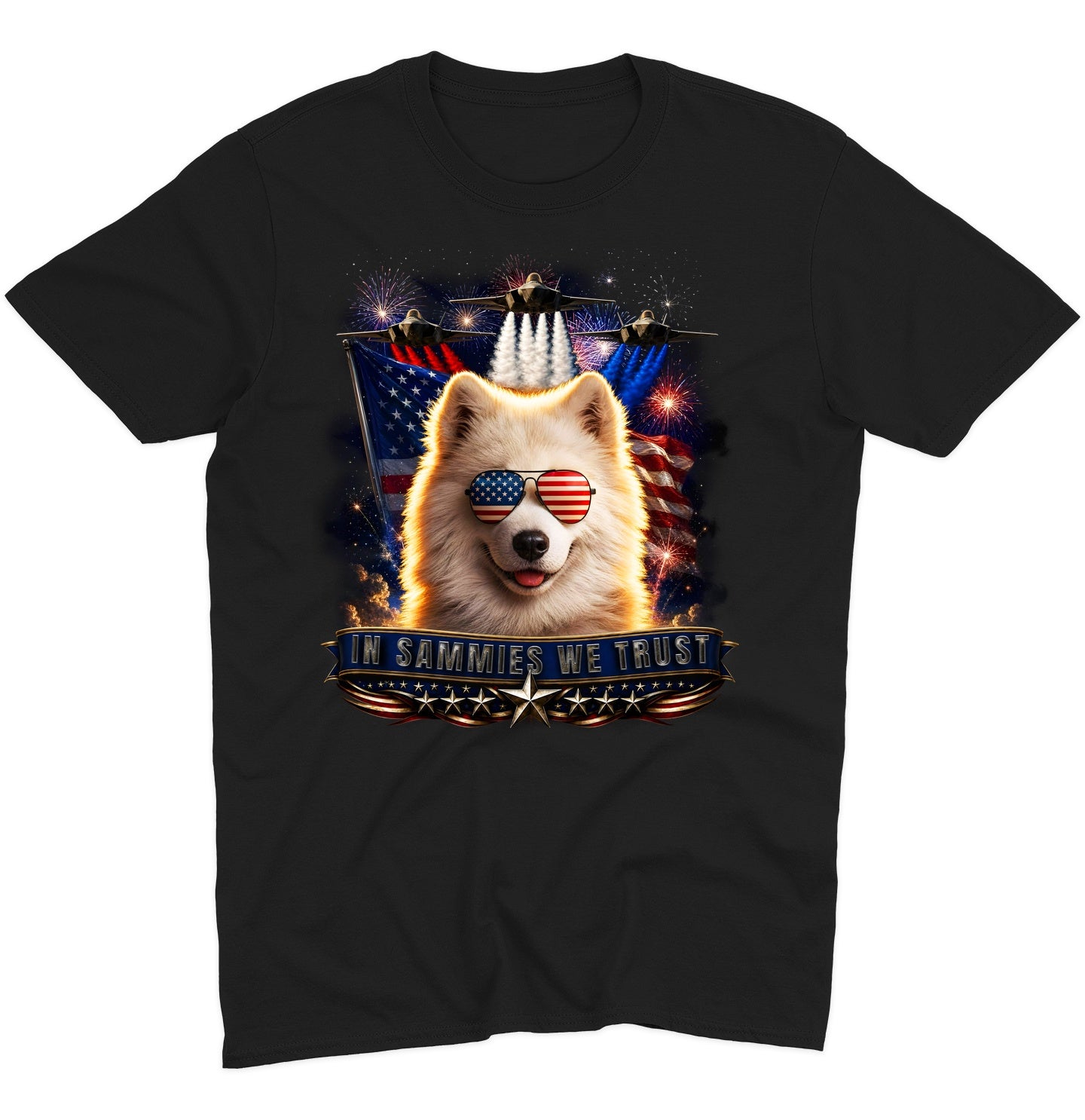 In Samoyeds We Trust - Adult Unisex T-Shirt