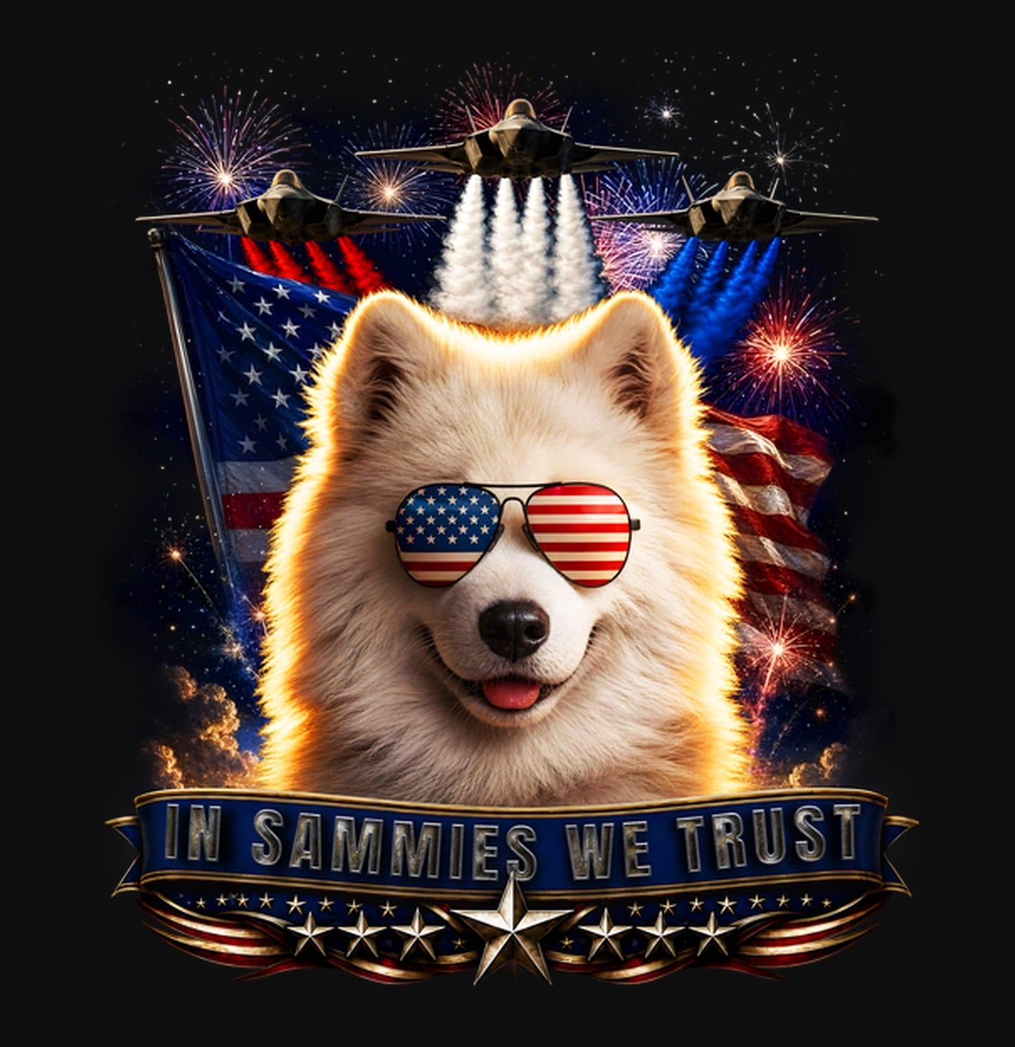 In Samoyeds We Trust - Crewneck Sweatshirt