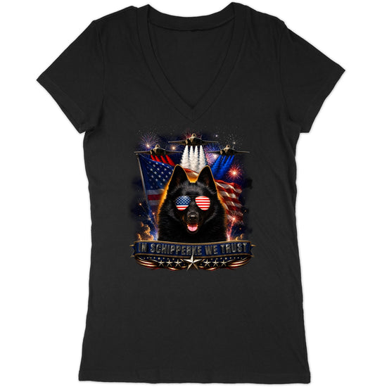 In Schipperke We Trust - Women's V-Neck T-Shirt