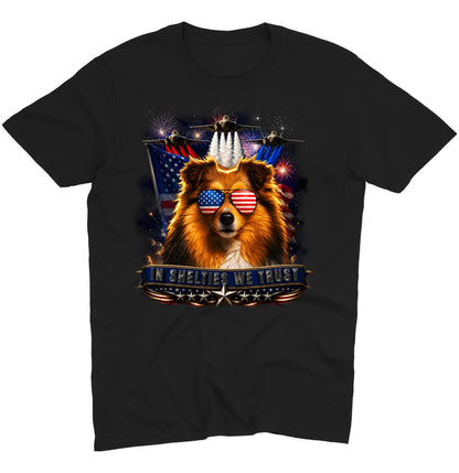 In Shetland Sheepdogs We Trust - Adult Unisex T-Shirt