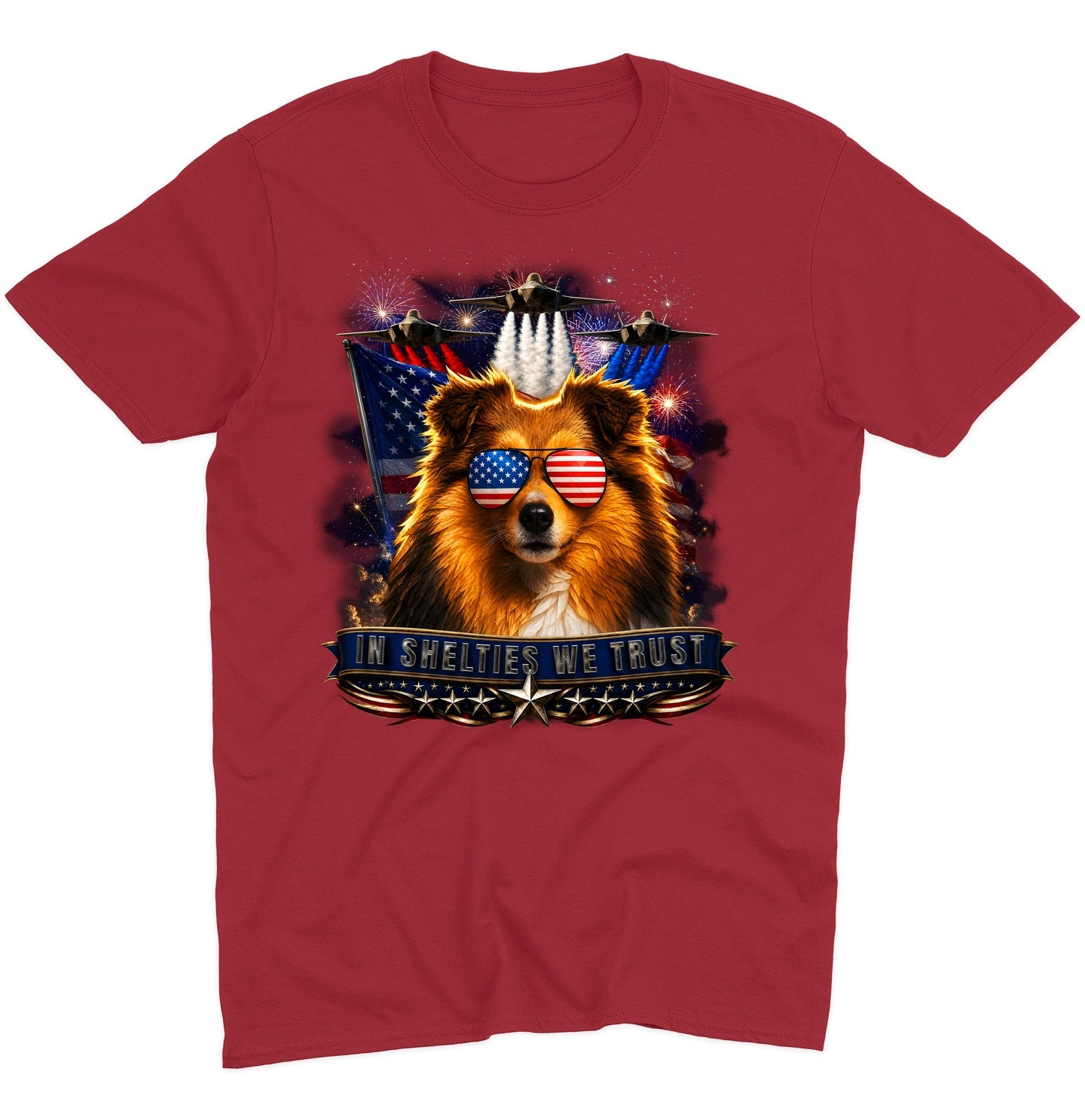 In Shetland Sheepdogs We Trust - Adult Unisex T-Shirt