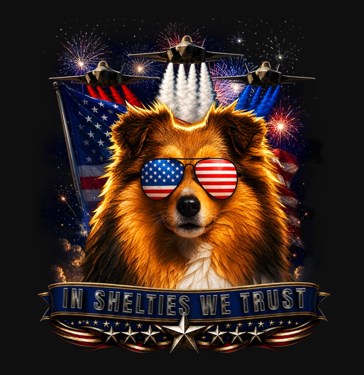In Shetland Sheepdogs We Trust - Crewneck Sweatshirt