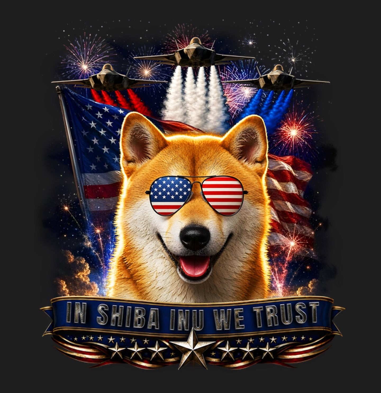 In Shiba Inu We Trust - Women's V-Neck T-Shirt