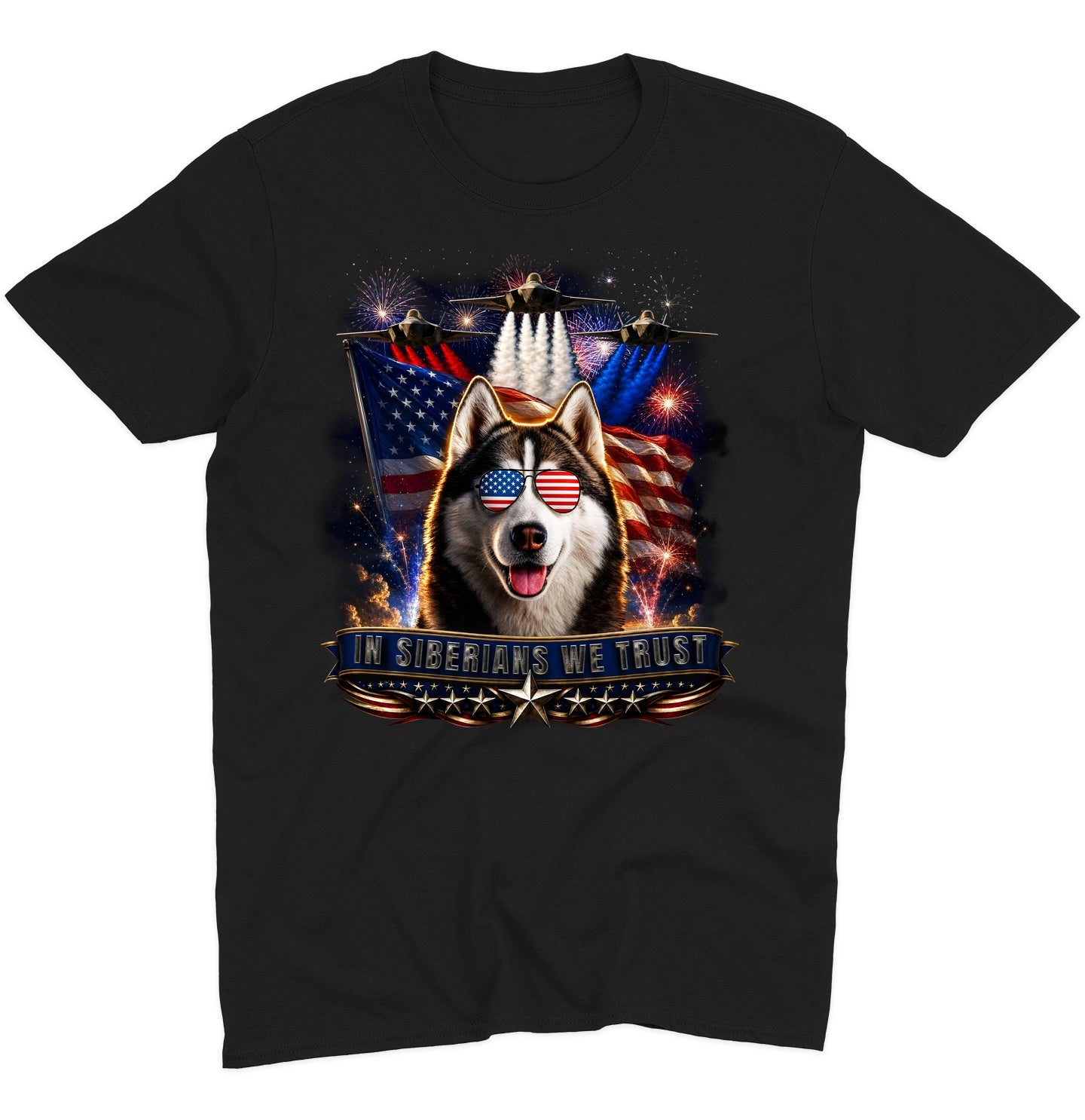 In Siberian Huskies We Trust - Adult Unisex T-Shirt