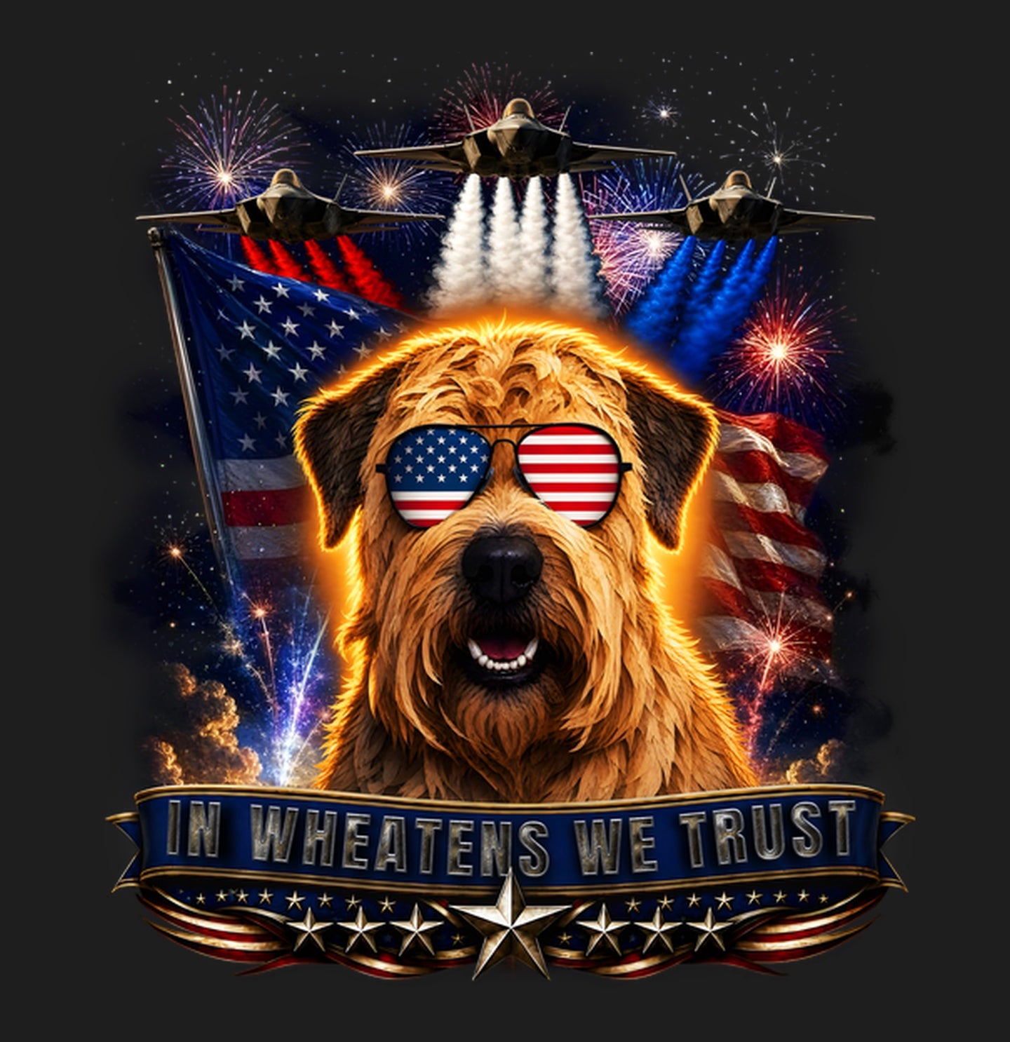 In Soft Coated Wheaten Terriers We Trust - Women's V-Neck T-Shirt