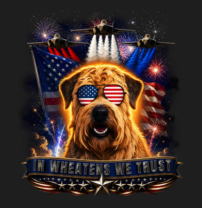 In Soft Coated Wheaten Terriers We Trust - Women's V-Neck T-Shirt