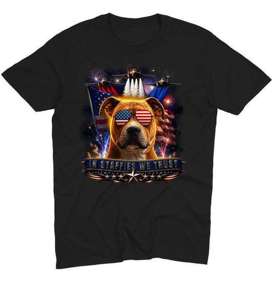 In Staffordshire Bull Terriers We Trust - Adult Unisex T-Shirt