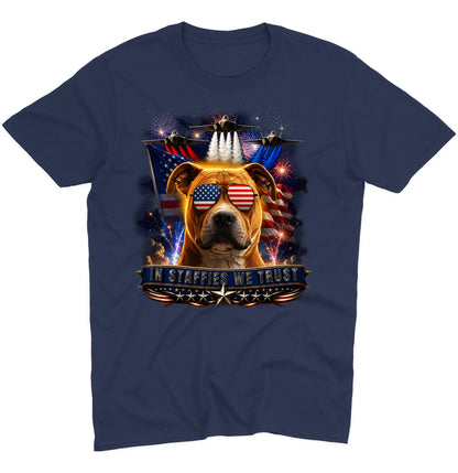 In Staffordshire Bull Terriers We Trust - Adult Unisex T-Shirt