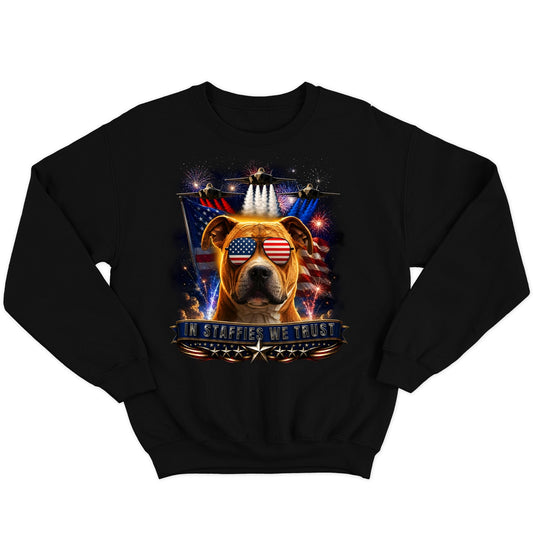 In Staffordshire Bull Terriers We Trust - Crewneck Sweatshirt