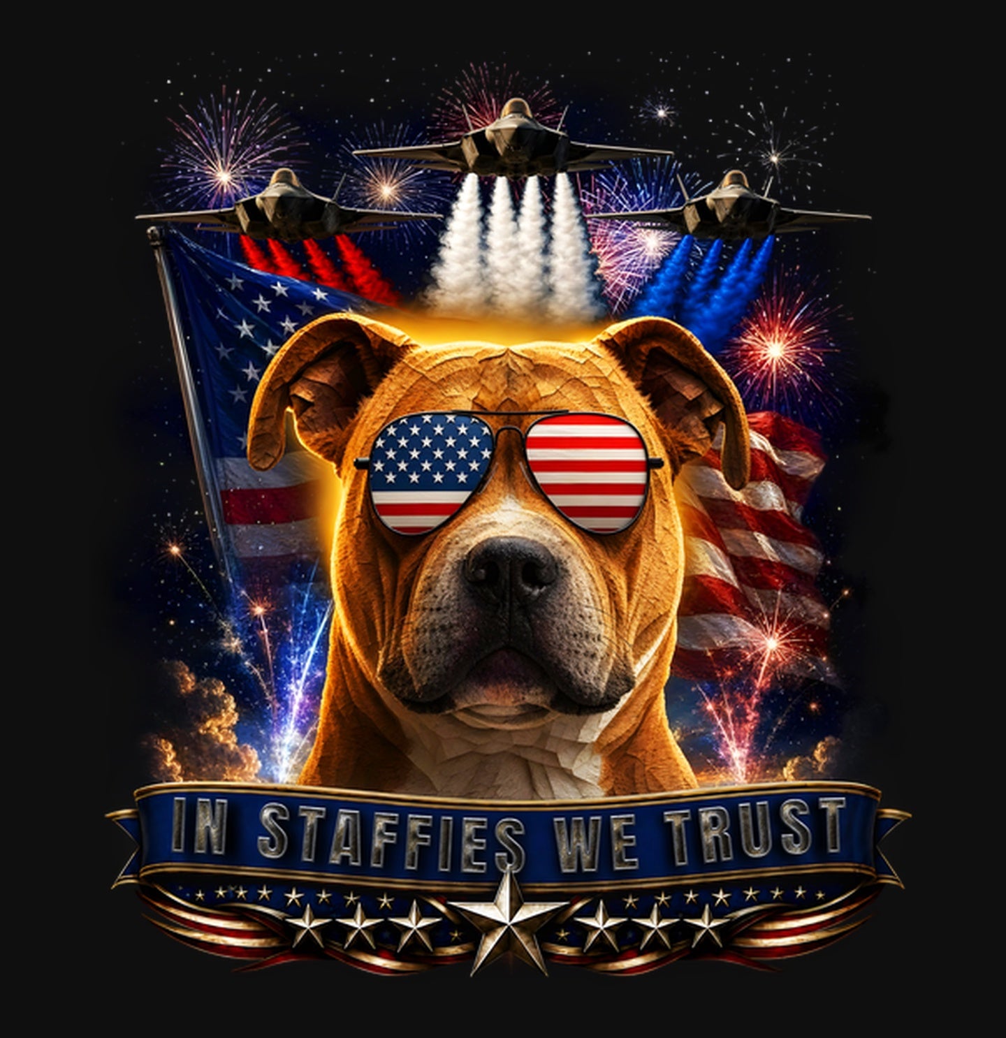 In Staffordshire Bull Terriers We Trust - Crewneck Sweatshirt