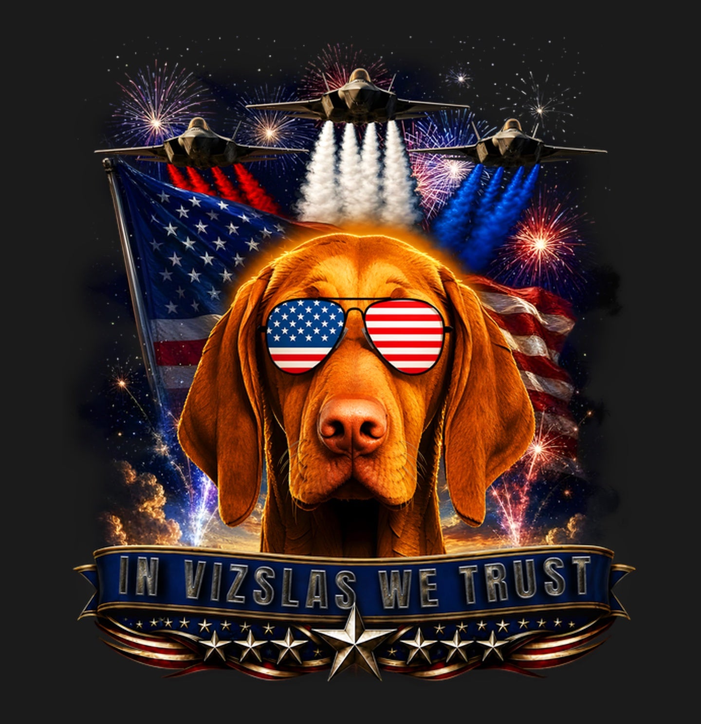 In Vizslas We Trust - Adult Unisex T-Shirt