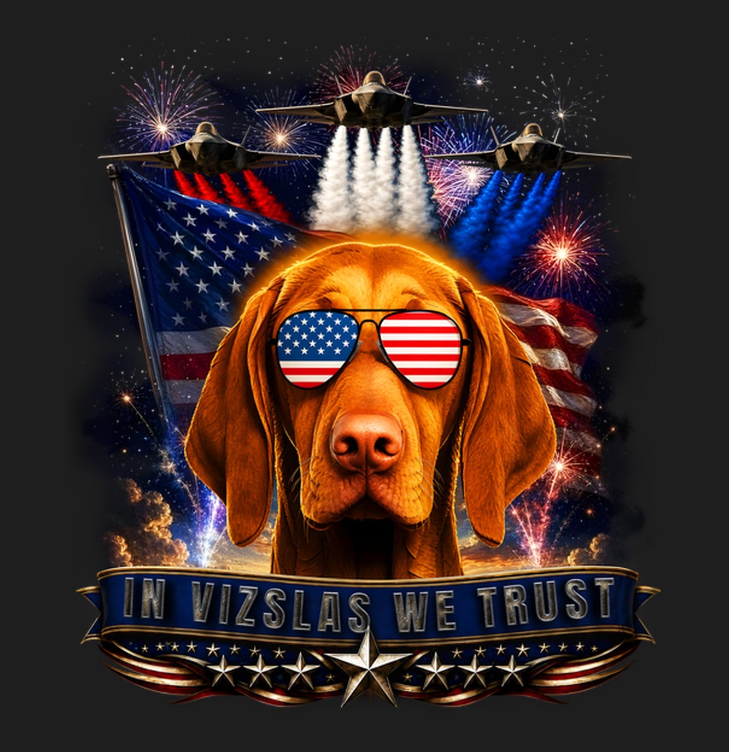 In Vizslas We Trust - Women's V-Neck T-Shirt