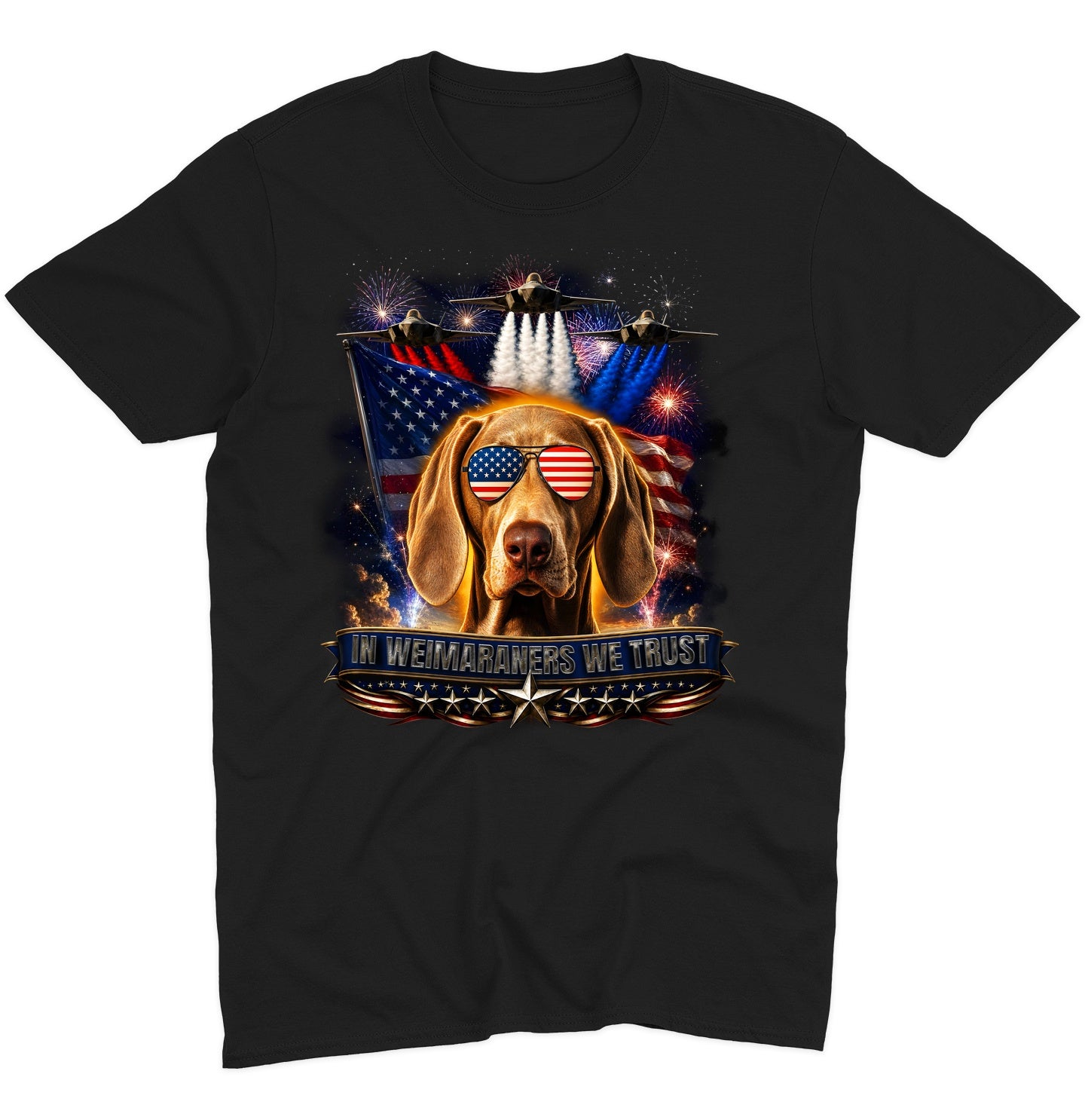 In Weimaraners We Trust - Adult Unisex T-Shirt