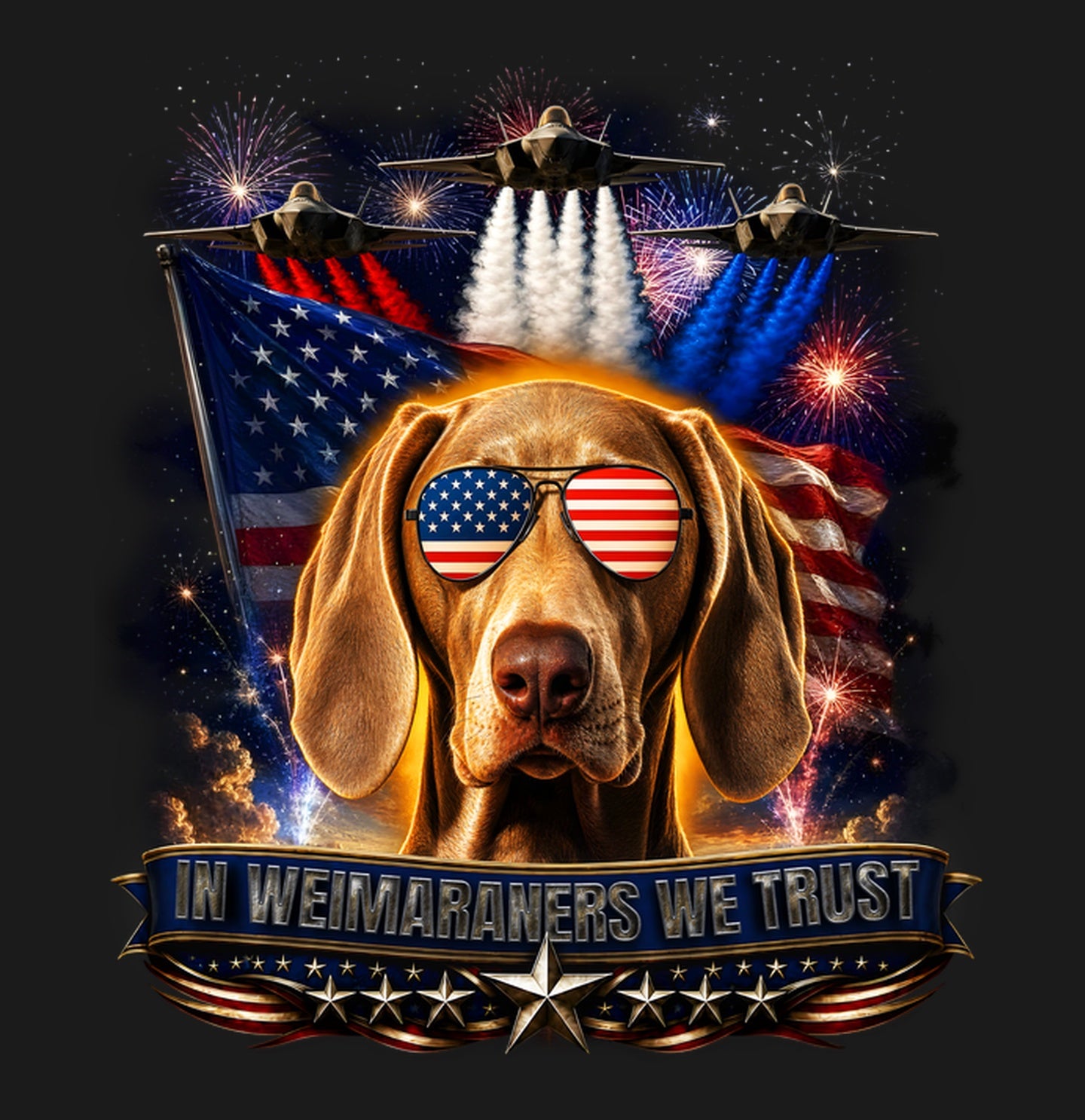 In Weimaraners We Trust - Adult Unisex T-Shirt