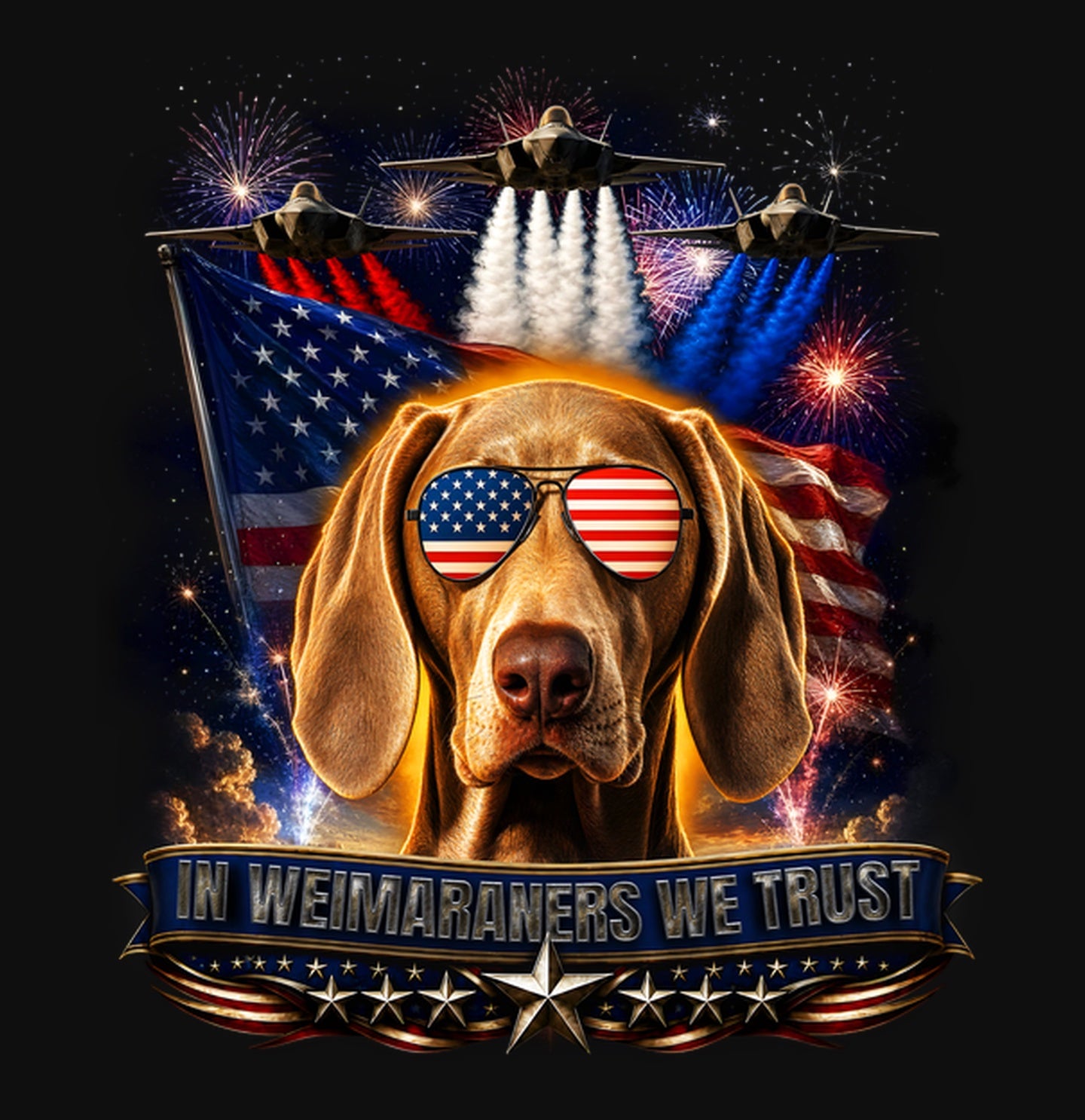 In Weimaraners We Trust - Crewneck Sweatshirt