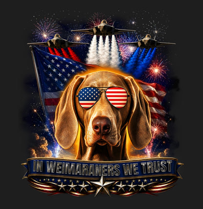 In Weimaraners We Trust - Women's V-Neck T-Shirt