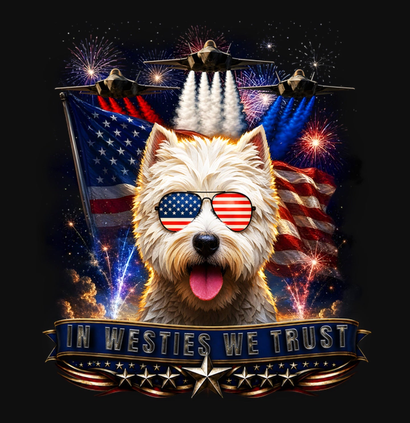 In West Highland White Terriers We Trust - Crewneck Sweatshirt