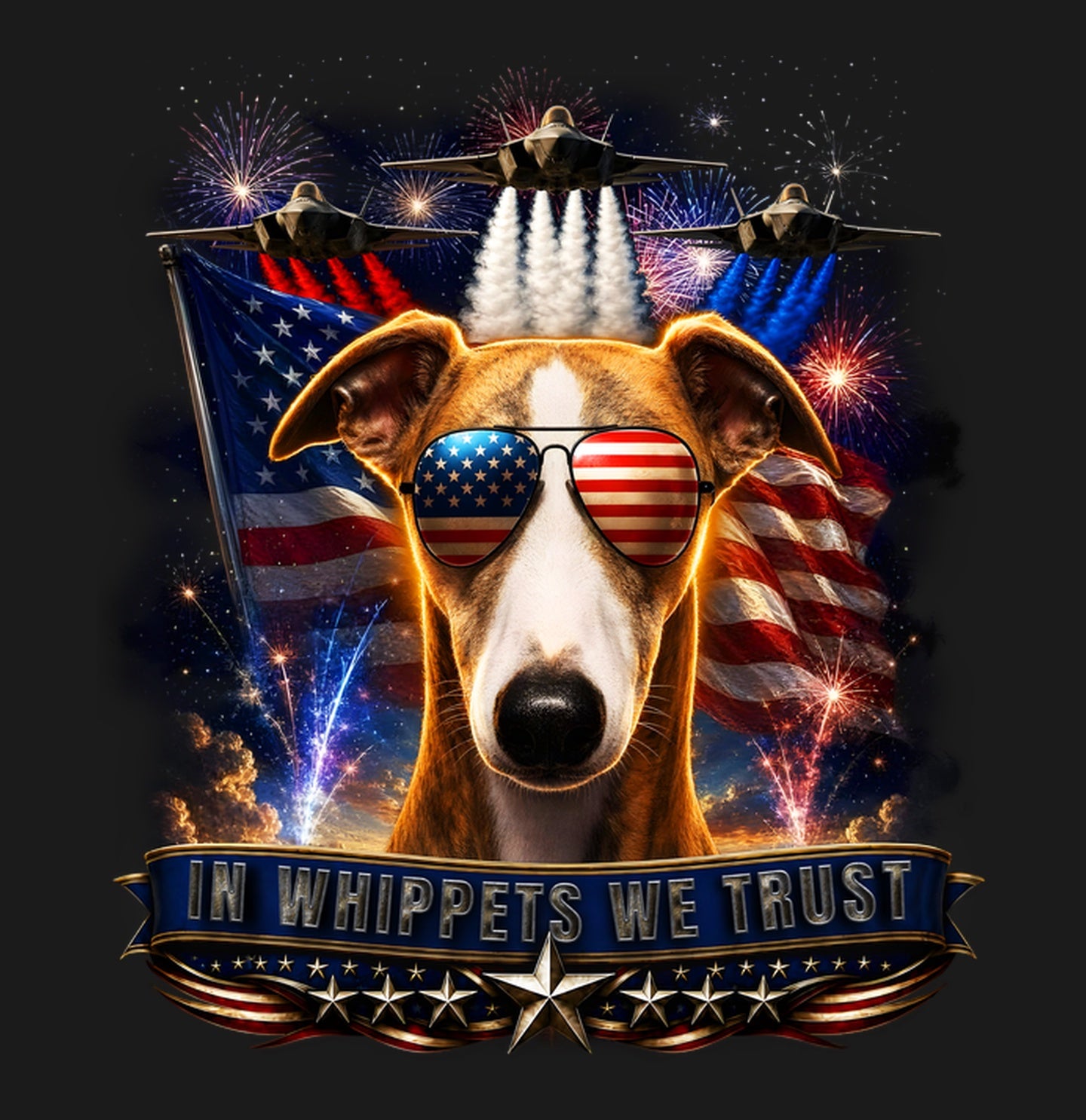 In Whippets We Trust - Adult Unisex T-Shirt