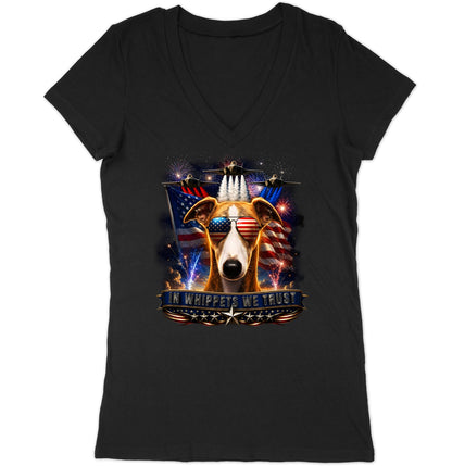 In Whippets We Trust - Women's V-Neck T-Shirt