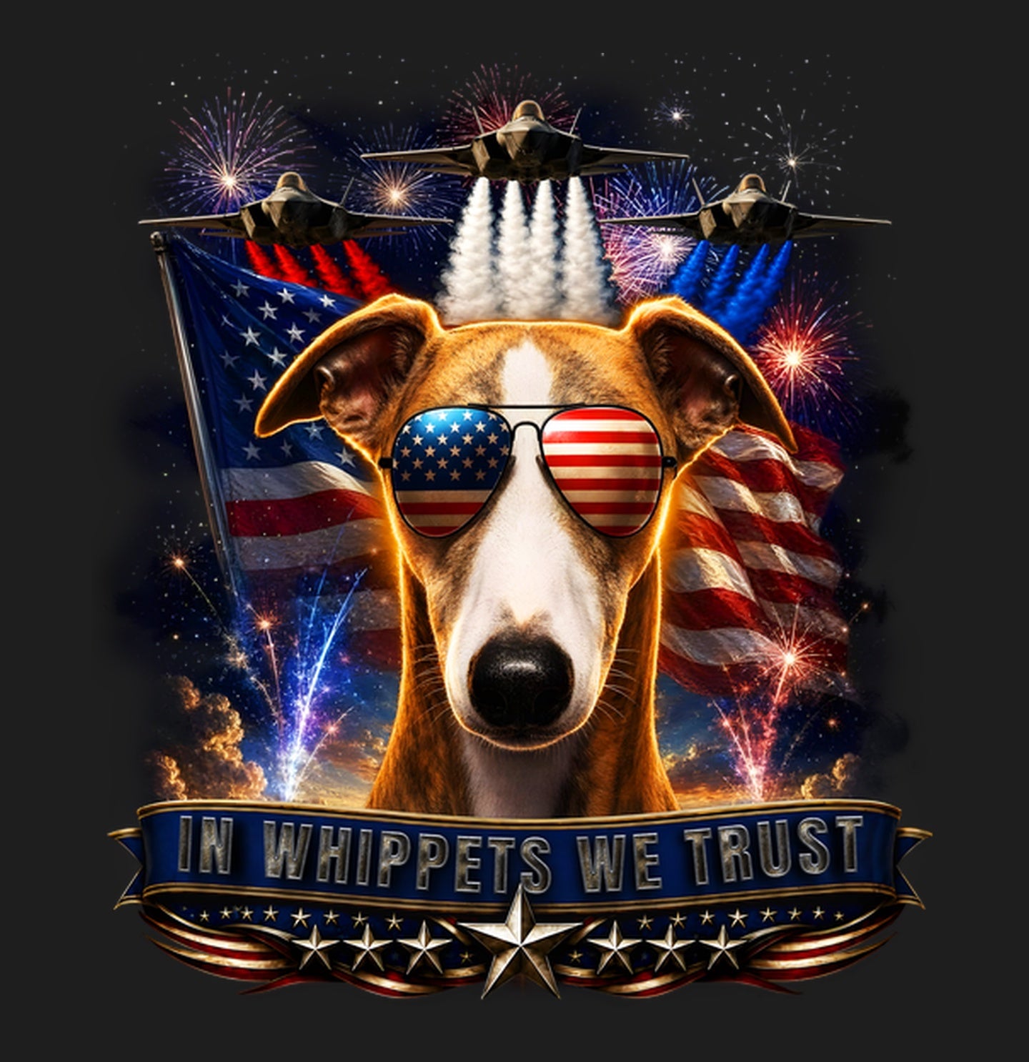 In Whippets We Trust - Women's V-Neck T-Shirt