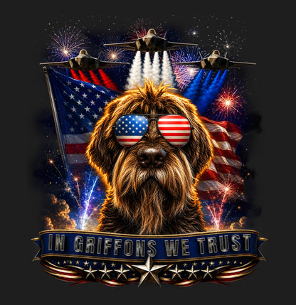 In Wirehaired Pointing Griffons We Trust - Women's V-Neck T-Shirt