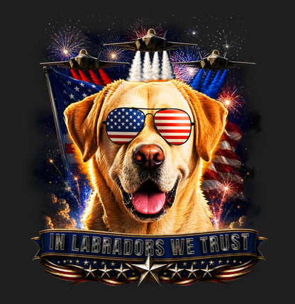 In Yellow Labrador Retrievers We Trust - Women's V-Neck T-Shirt