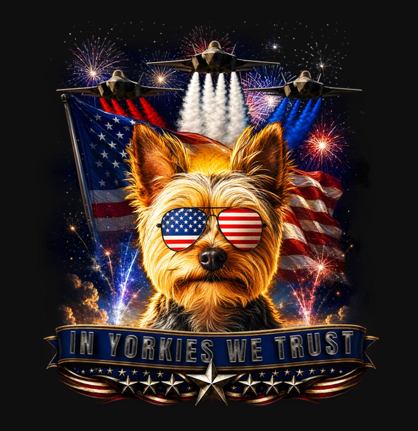 In Yorkshire Terriers We Trust - Crewneck Sweatshirt