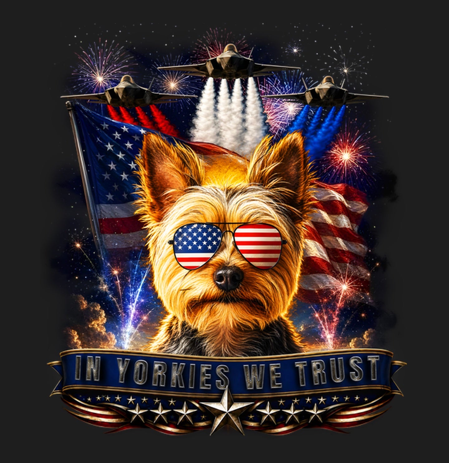 In Yorkshire Terriers We Trust - Women's V-Neck T-Shirt