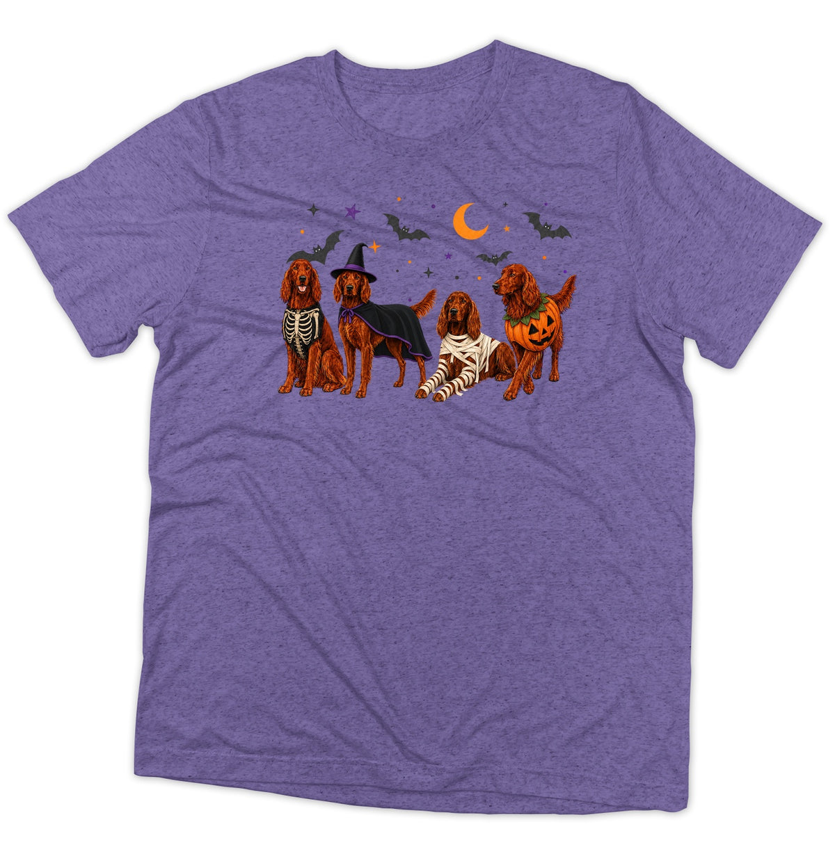 Irish Setter Halloween Lineup - Adult Tri-Blend T-Shirt