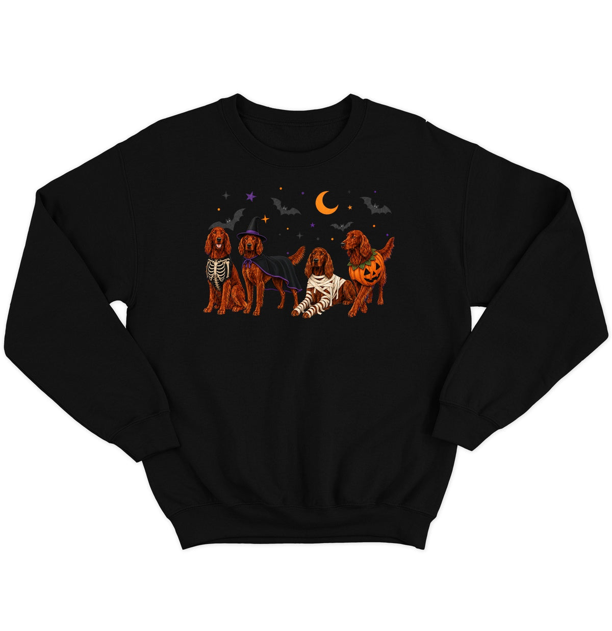 Irish Setter Halloween Lineup - Adult Unisex Crewneck Sweatshirt