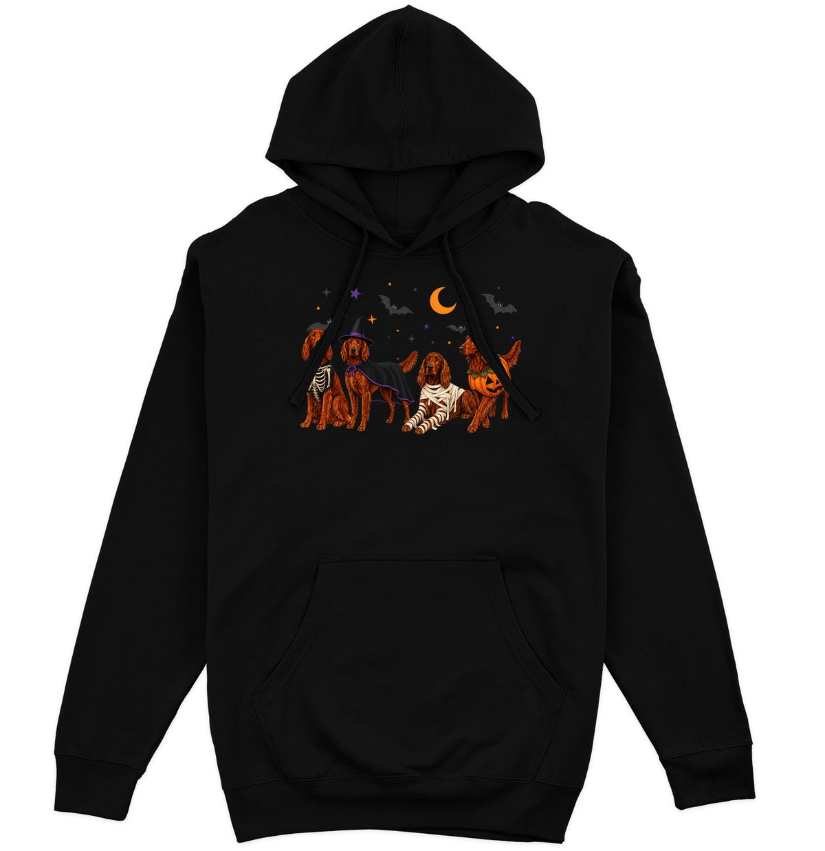 Irish Setter Halloween Lineup - Adult Unisex Hoodie
