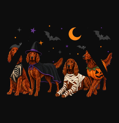 Irish Setter Halloween Lineup - Adult Unisex Hoodie
