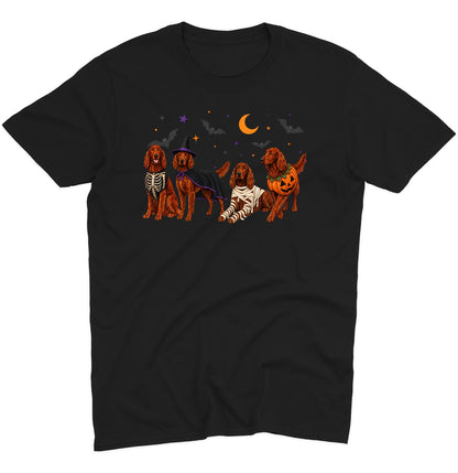 Irish Setter Halloween Lineup - Adult Unisex T-Shirt