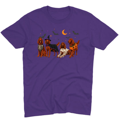 Irish Setter Halloween Lineup - Adult Unisex T-Shirt