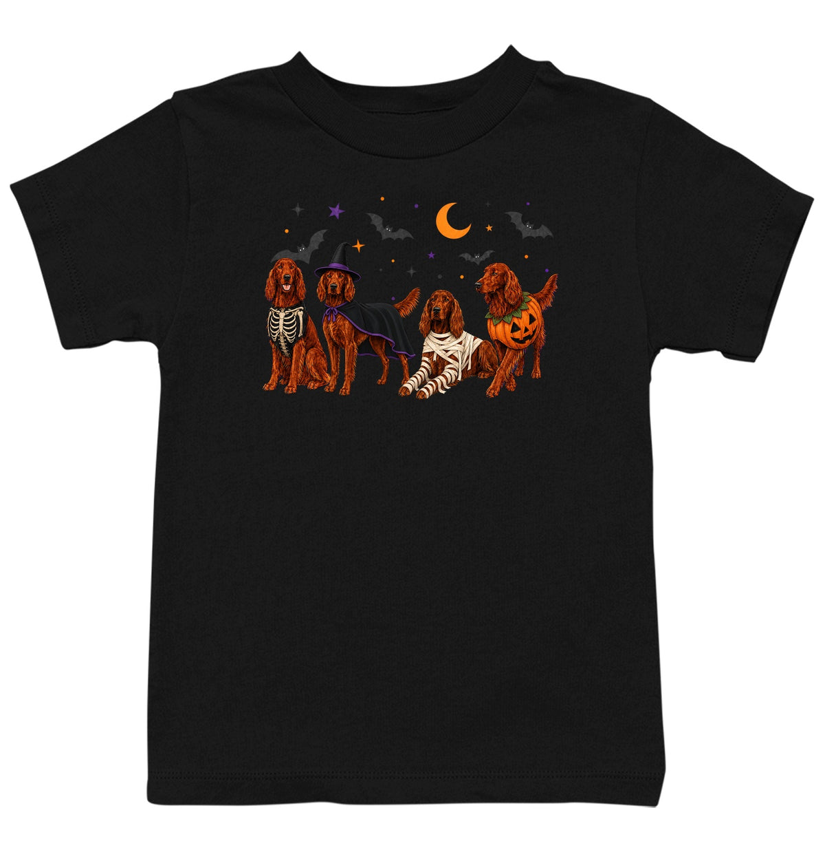 Irish Setter Halloween Lineup - Kids Unisex T-Shirt