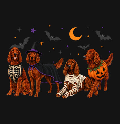 Irish Setter Halloween Lineup - Kids Unisex T-Shirt