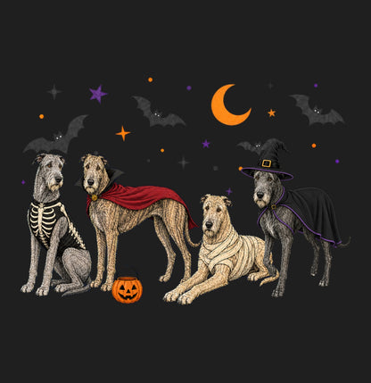 Irish Wolfhound Halloween Lineup - Adult Tri-Blend T-Shirt