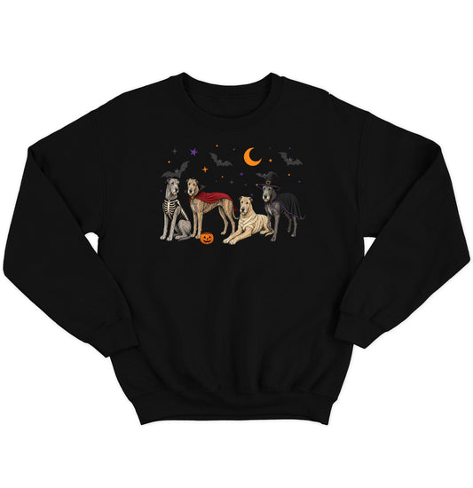 Irish Wolfhound Halloween Lineup - Adult Unisex Crewneck Sweatshirt